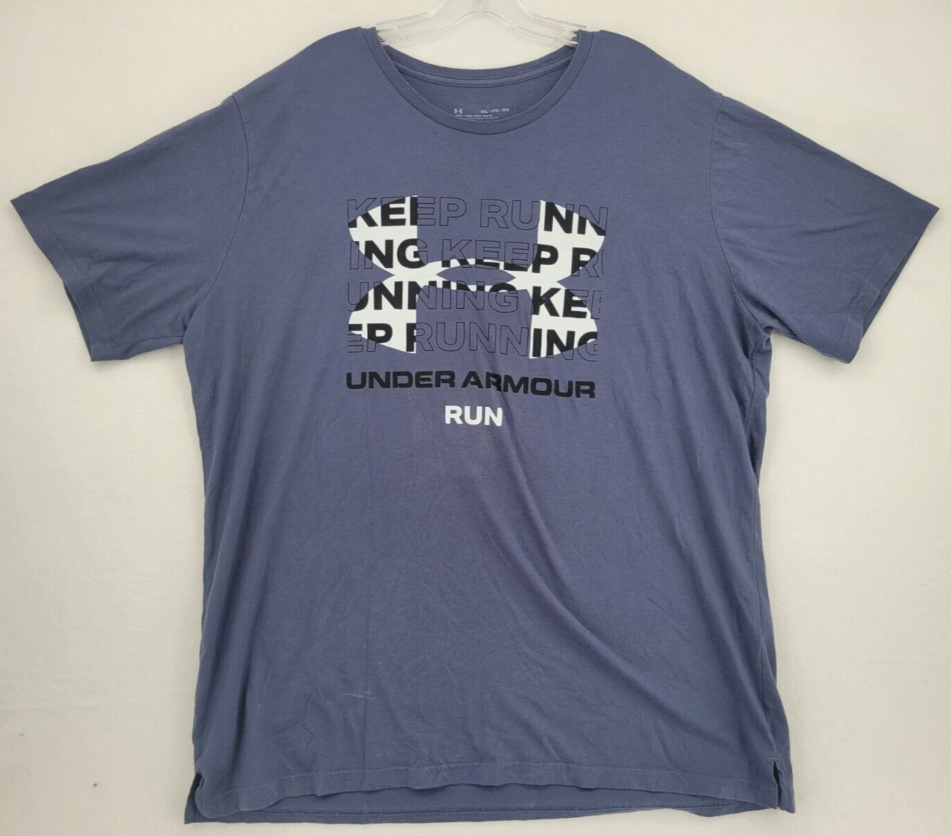 Under Armour Men's Heatgear Short Sleeve Keep Running Shirt Size XXL Blue gallery