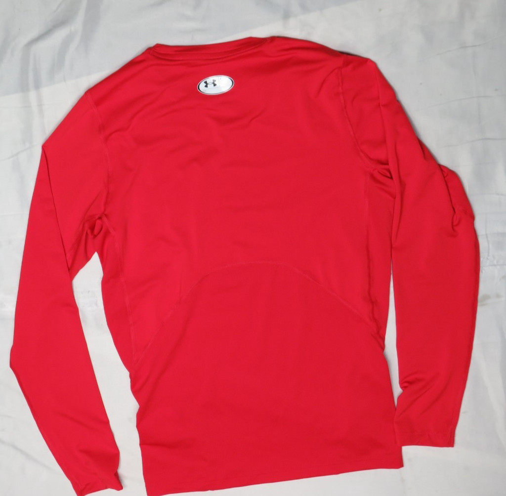 UA UNDER ARMOUR MEN L RED COMPRESSION LONG SLEEVE HEAT GEAR STRETCH HG new nwt gallery