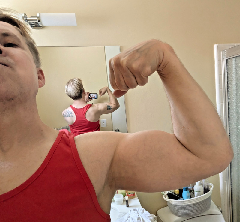 MEN'S TANK TOP: Stringer Alpha Killa Bodybuilding Physique Muscle Red MEDIUM M gallery