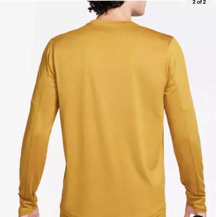 Nike Dri FIT Element Running Long Sleeve Mens Large Bronze Reflective DD4754 gallery