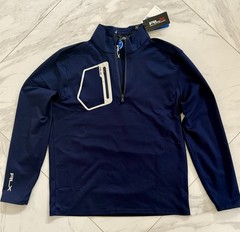 RLX Ralph Lauren 1/4 Zip Wicking Golf Performance Navy Pullover – Men’s M- NWT