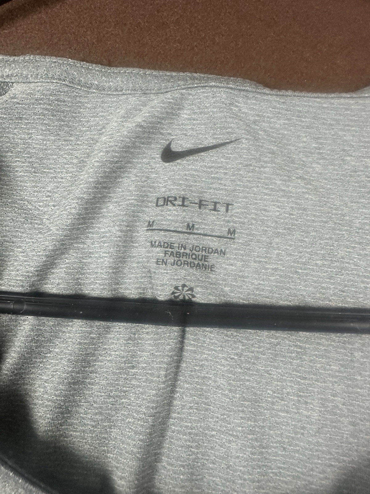 Nike Dri-FIT Men's Gray Tank Top Size M Sleeveless Scoop Neck Polyester Logo gallery