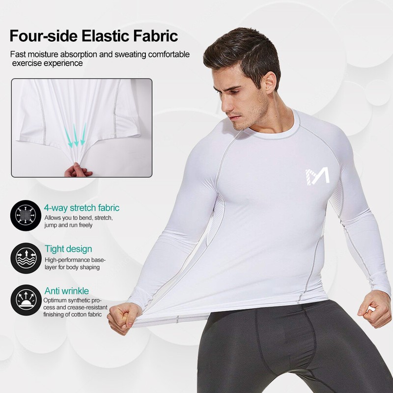 1/2er men's compression shirt functional shirt running shirt long sleeve sports shirt top gallery