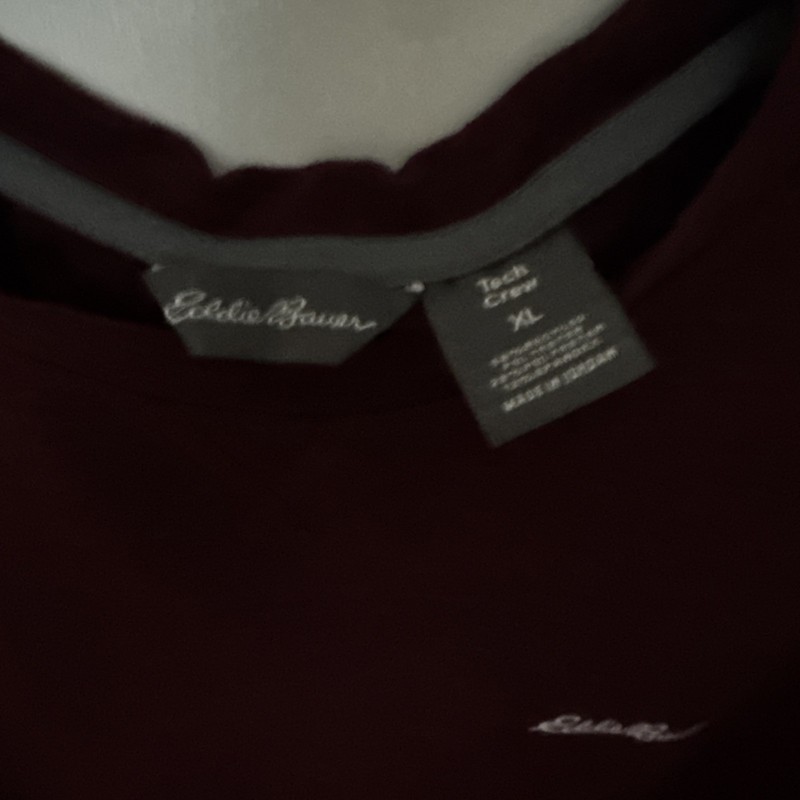 Eddie Bauer FreeHeat Pullover Long Sleeve T-Shirt Dark Brown Men's Size L gallery