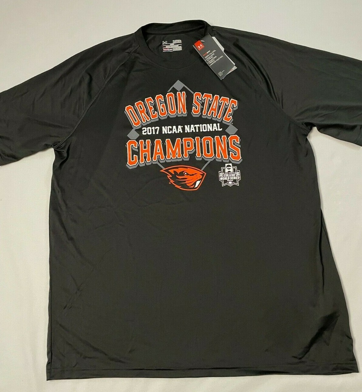 Under Armour HeatGear Oregon State Beavers 2017 NCAA National Champs Small NWT gallery