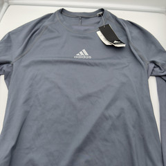 adidas Men’s Onyx Alphaskin Long Sleeve Training Tee Dark Gray CW9494 M Medium