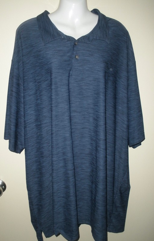#1174 Roundtree & Yorke Performance Wicking SS Golf Polo Shirt Navy Blue 4XT gallery