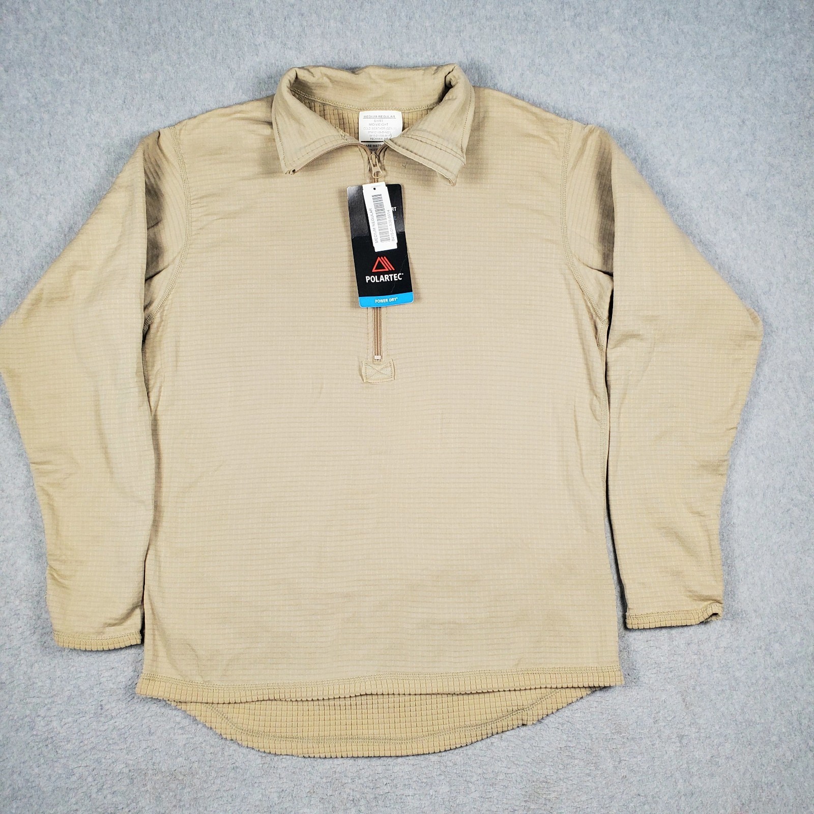 Peckham US Army Gen III L2 Polartec Grid Fleece 1/4 Zip Shirt Mens Medium Sand gallery