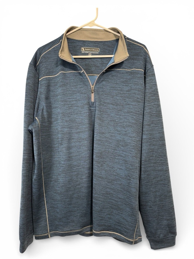 Pebble Beach Dry-Luxe Performance Lightweight Quarter-Zip Men’s XL Blue Jacket