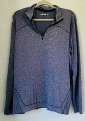 Solaris Men’s Royal Blue & White 1/4 Zip Up Lightweight Performance Top
