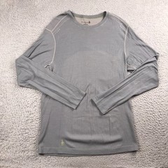 Smartwool Intraknit Thermal Merino Base Layer Crew Shirt Mens L Gray Wool LS