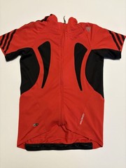 Adidas Climacool Cycling Jersey Red Black Full Zip Bike Shirt Men’s XS/Small