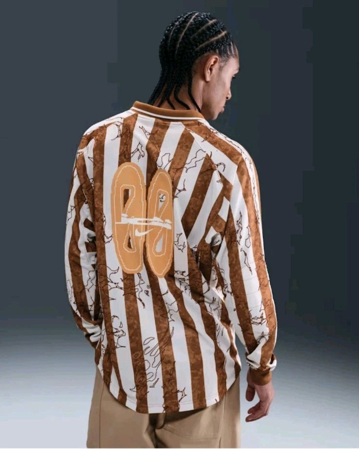 Nike INC Air LS Victory Soccer Jersey Light Brown Striped (IB9007-281) Men Sz XL gallery