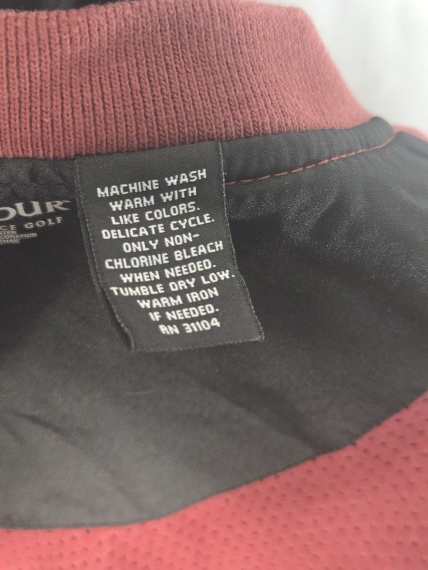 Pro Tour Golf Mens Convertable Long Sleeve Pullover Burgundy Size XL warm EUC gallery