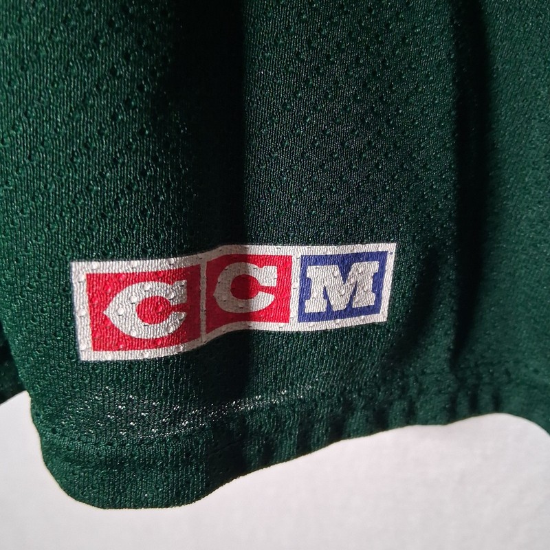 Vintage 1990s CCM Hockey Jersey Men XXL Air Knit Blank Hunter Green Canada gallery