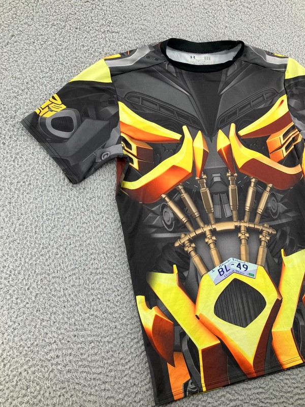 Under Armour Shirt Mens Large Gray Transformers Bumblebee Heatgear Authentic Tee gallery