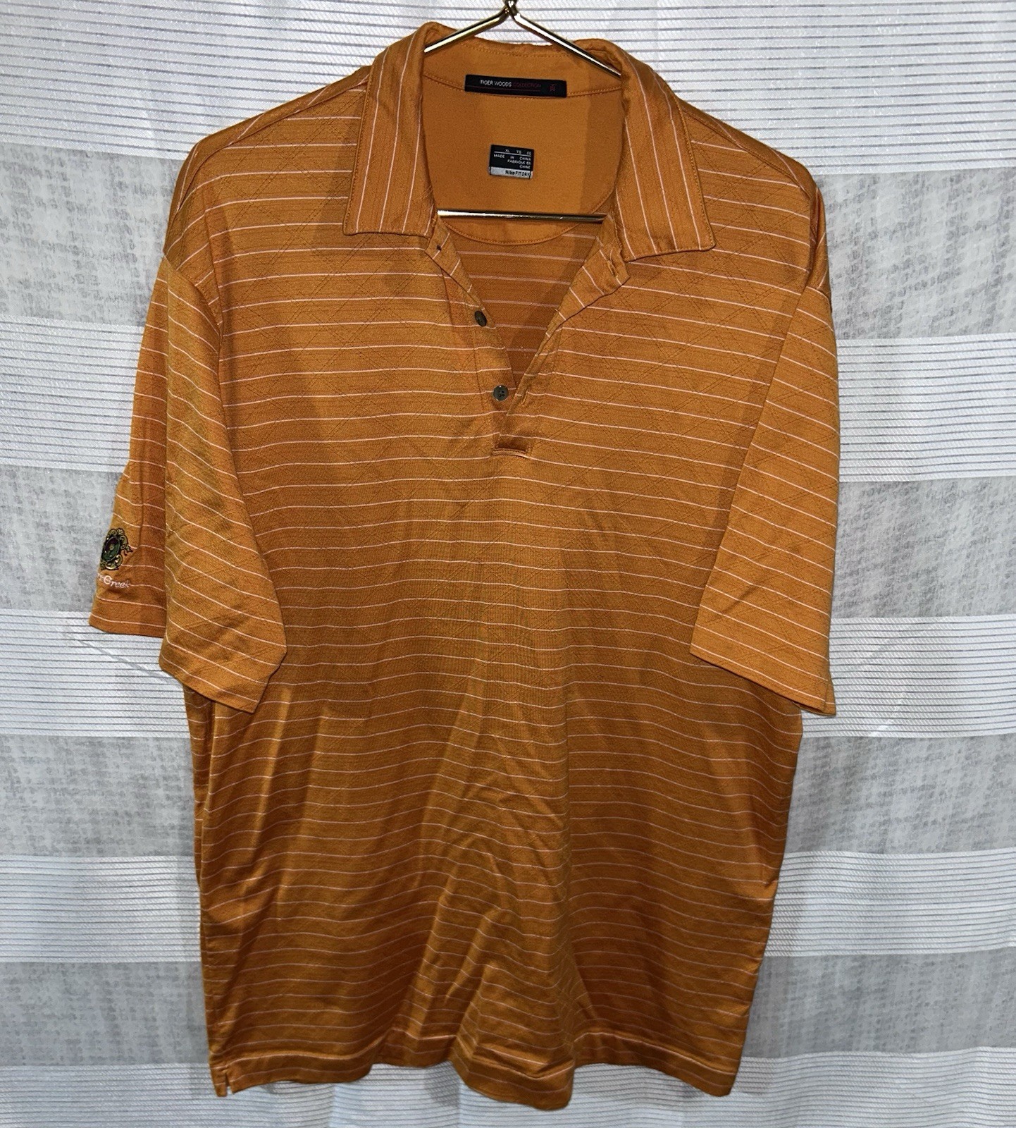 Tiger Woods Collection Nike Golf DriFit Mens Polo Shirt XL Burnt Orange gallery
