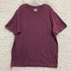 Under Armour Shirt 2XL Adult Red Loose Heatgear Crewneck Short Sleeve Tee Mens