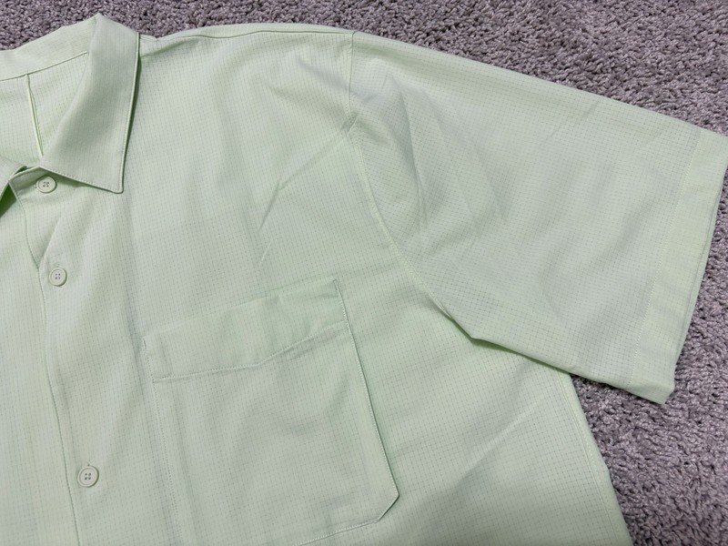 Lululemon Airing Easy Camp Collar Shirt Pocket Short Sleeve Light Green Men XXL? gallery