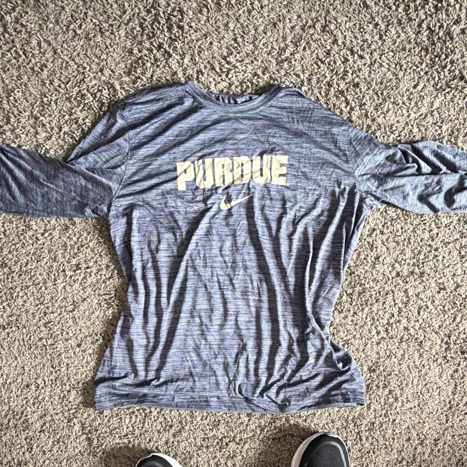 Nike Dri-FIT Purdue Men's Long Sleeve Crew Neck T-Shirt L Polyester gallery