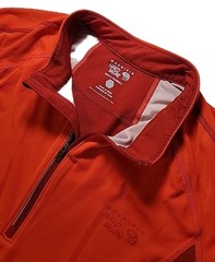 Mountain Hardwear 1/4 Zip Short Sleeve Shirt Mens MEDIUM Orange Hiking Outdoor