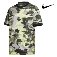 PNW Camo Shirt Nike Sportswear Dri-FIT Hype Mesh Men Top Loose-Fit Green Large