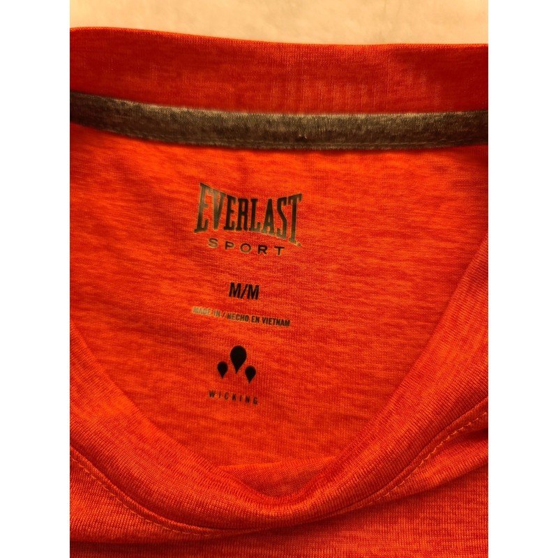 Everlast Sport Men's Heather Tee Orange Wicking Active Shirt Medium New NWT gallery
