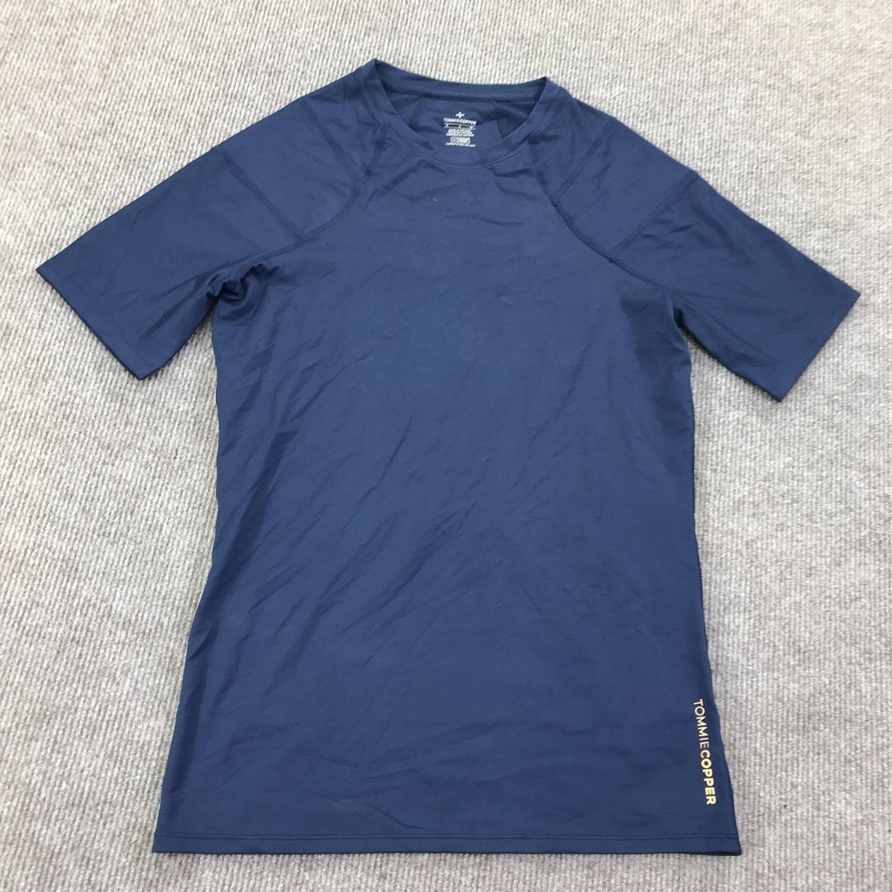 Tommie Copper Shirt Mens Medium Blue Shoulder Support Compression Copper Znergy
