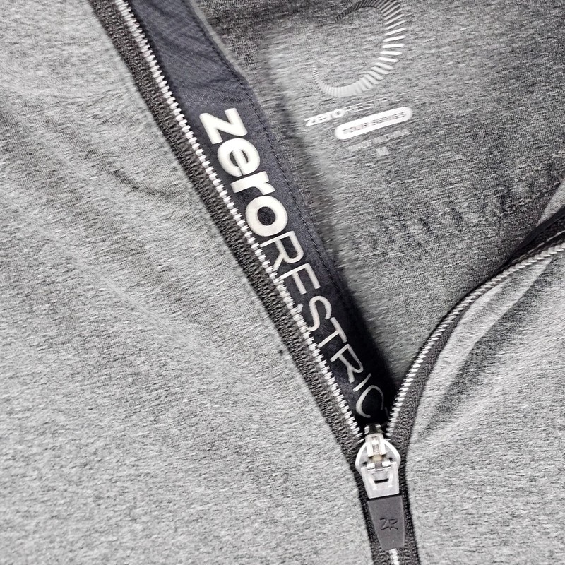 Zero Restriction 1/4 Zip Pullover Mens Medium Gray Golf Performance Tour Series gallery
