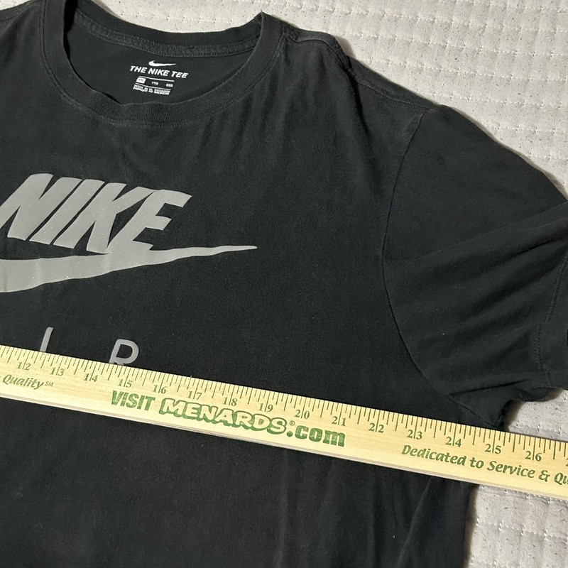The Nike Tee Shirt XXL Black Gray Silver Graphic Tee Men's Crewneck Cotton 2XL gallery