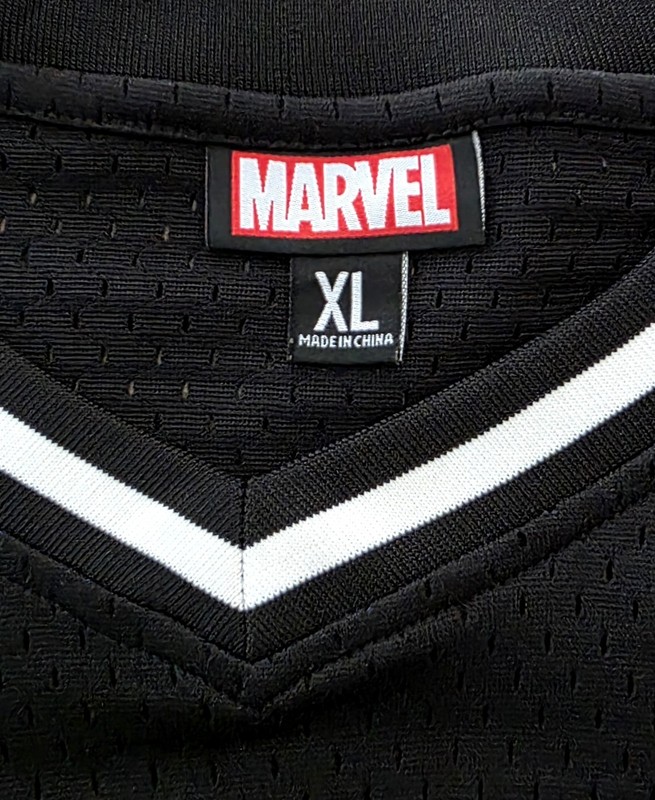 Marvel Avengers Jersey Adult XL Black Mesh V-Neck Lids Exclusive Superheros Rare gallery