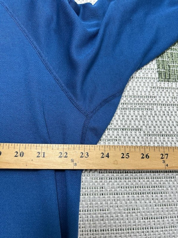 The North Face Pullover Top Mens XL Blue Knit Quarter Zip Mock Neck Warm Winter gallery