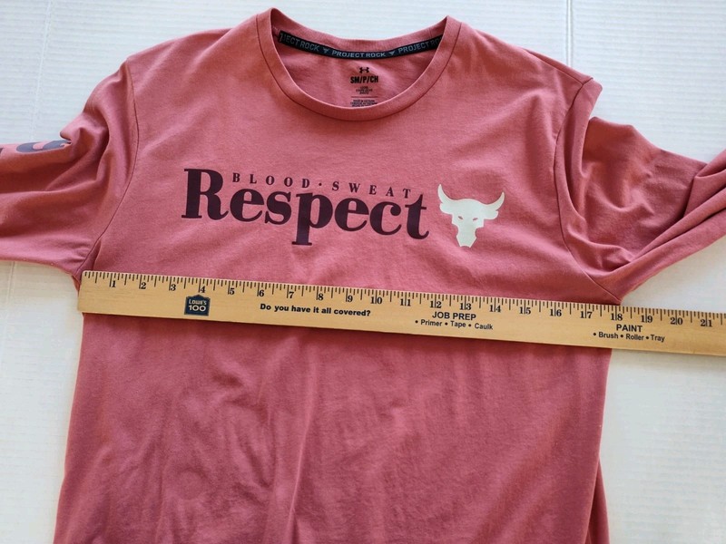 Under Armour Project Rock Respect Tee Mens Size Small Long Sleeve gallery