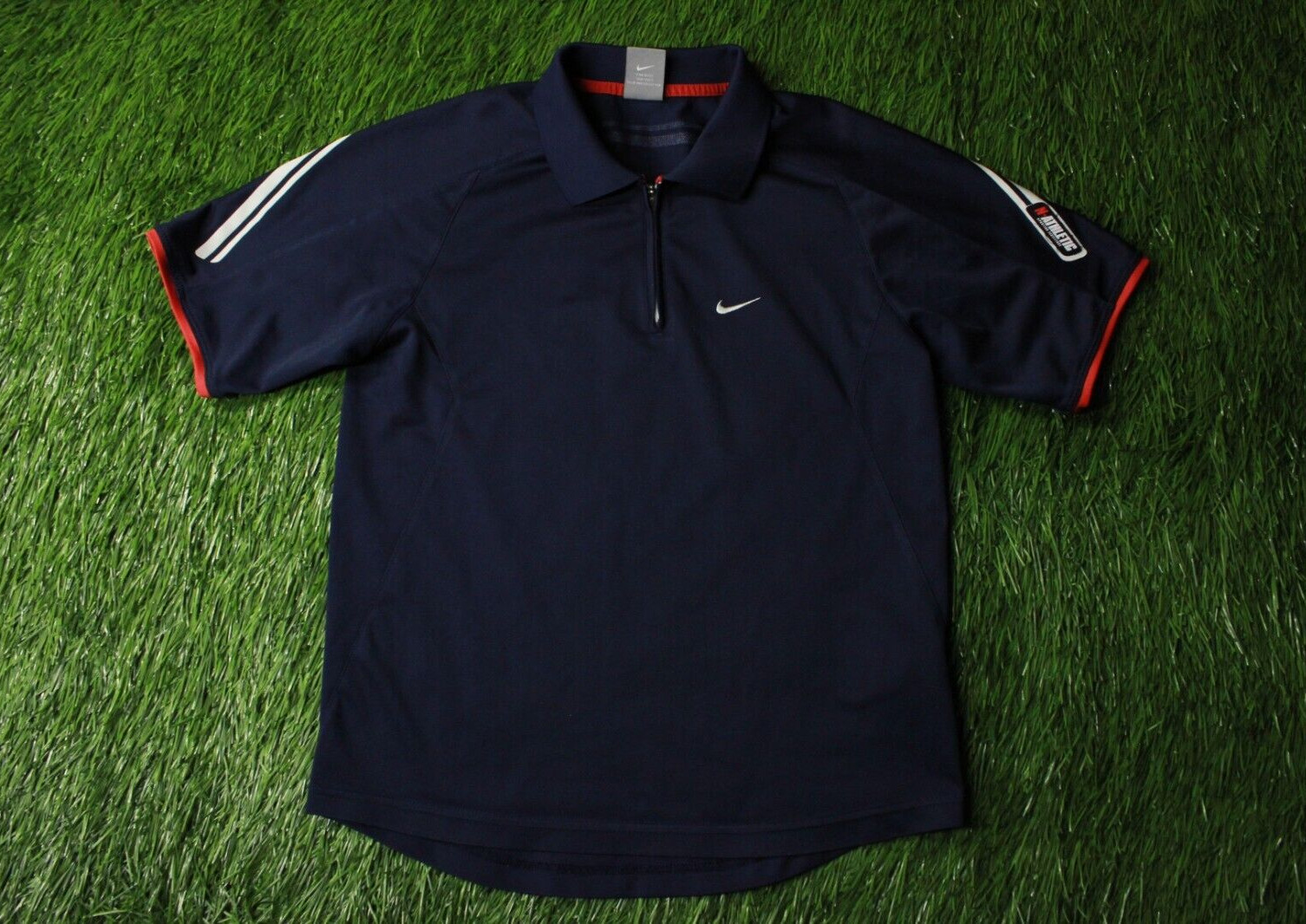 NIKE N-ATHLETIC ORIGINAL TRAINING MEN ZIP POLO SHIRT JERSEY SIZE S SMALL 36/38 gallery