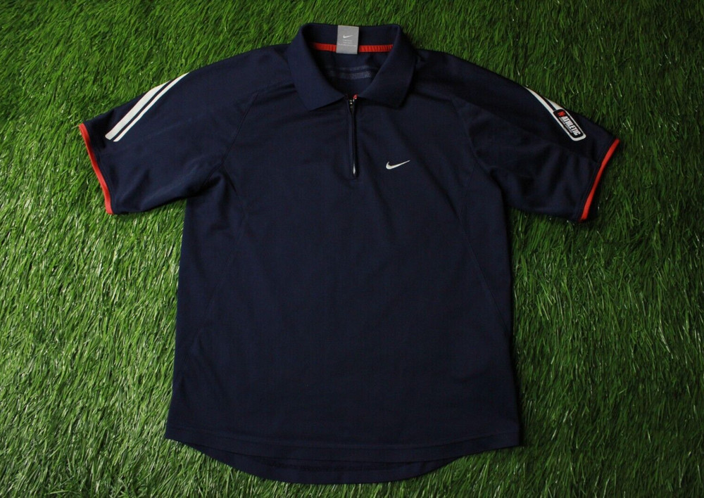 NIKE N-ATHLETIC ORIGINAL TRAINING MEN ZIP POLO SHIRT JERSEY SIZE S SMALL 36/38