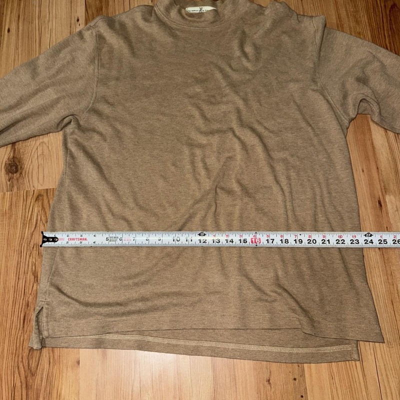 Fairway & Greene Men’s Tan Long Sleeve Mock Neck Pima Cotton Golf Shirt Large gallery