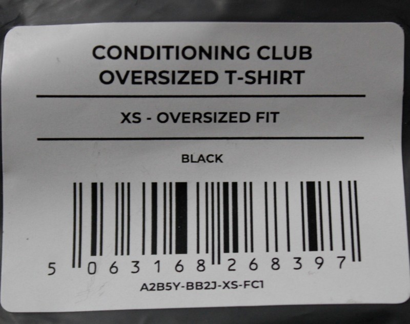 Gymshark Men's Lightweight Conditioning Club Oversized T-Shirt DH3 Black XS NWT gallery