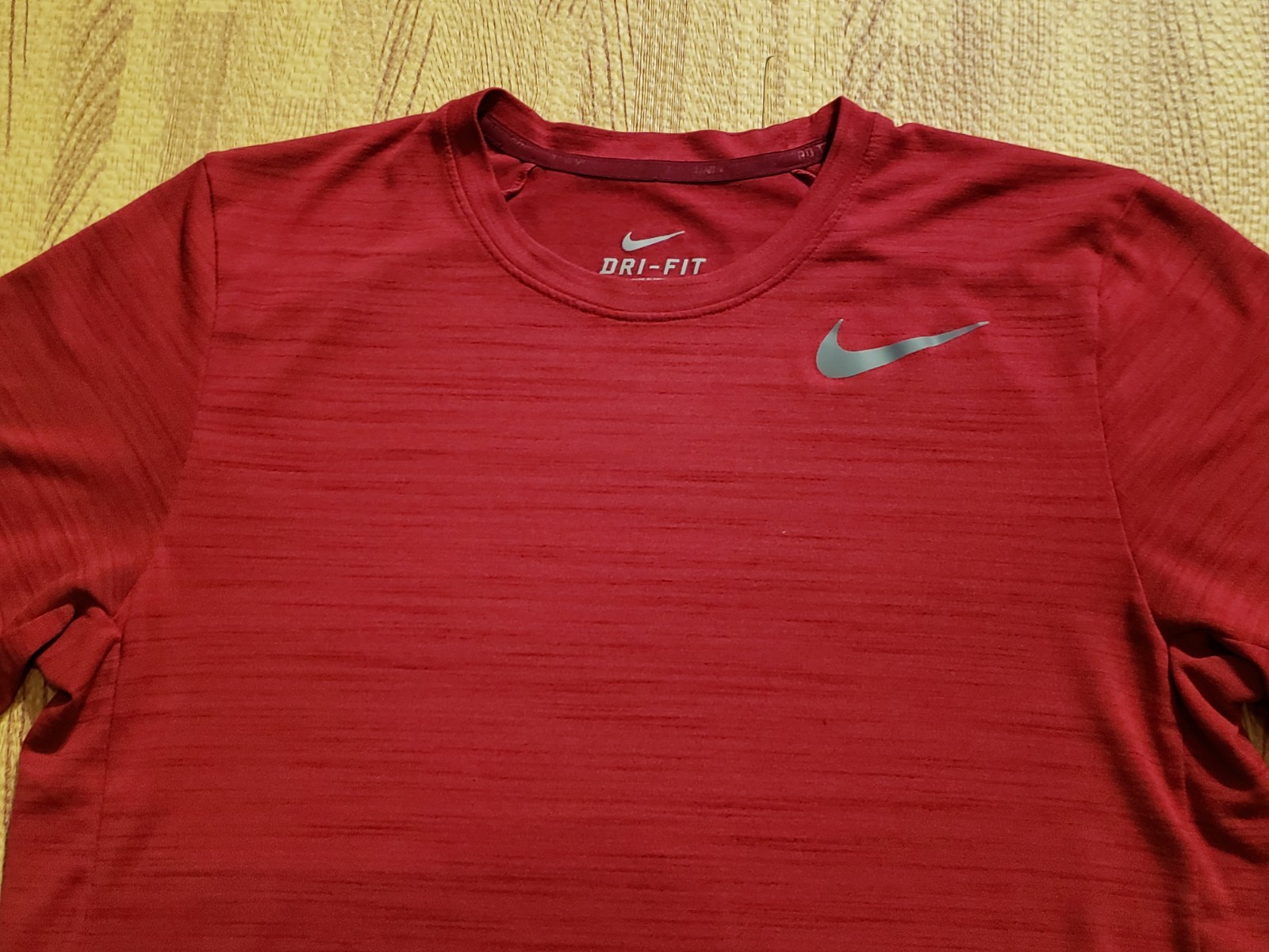 Nike Dri-Fit Red Training Shirt & Dri-Fit Gray Shorts ~ Men's Medium M ~ Combo gallery
