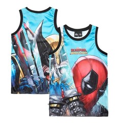 NWT Official DEADPOOL & WOLVERINE CHALK LINE HOMAGE VENICE JERSEY Mens LARGE