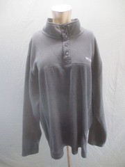 Columbia Size XXL Mens Gray Fleece Long Sleeve Button Logo Outdoor Pull Over 108