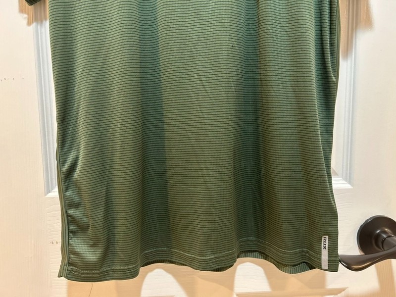 RBX X-Train sz Large Green Black Check Pattern Mens short sleeve athletic shirt gallery