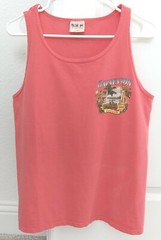 Galveston Island small pinkish coral tank top graphic tropical men’s or unisex