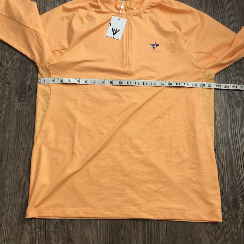 Levelwear Ocean Reef Golf Club 1/2 Zip Pullover Mens MEDIUM Orange Stretch NWT gallery