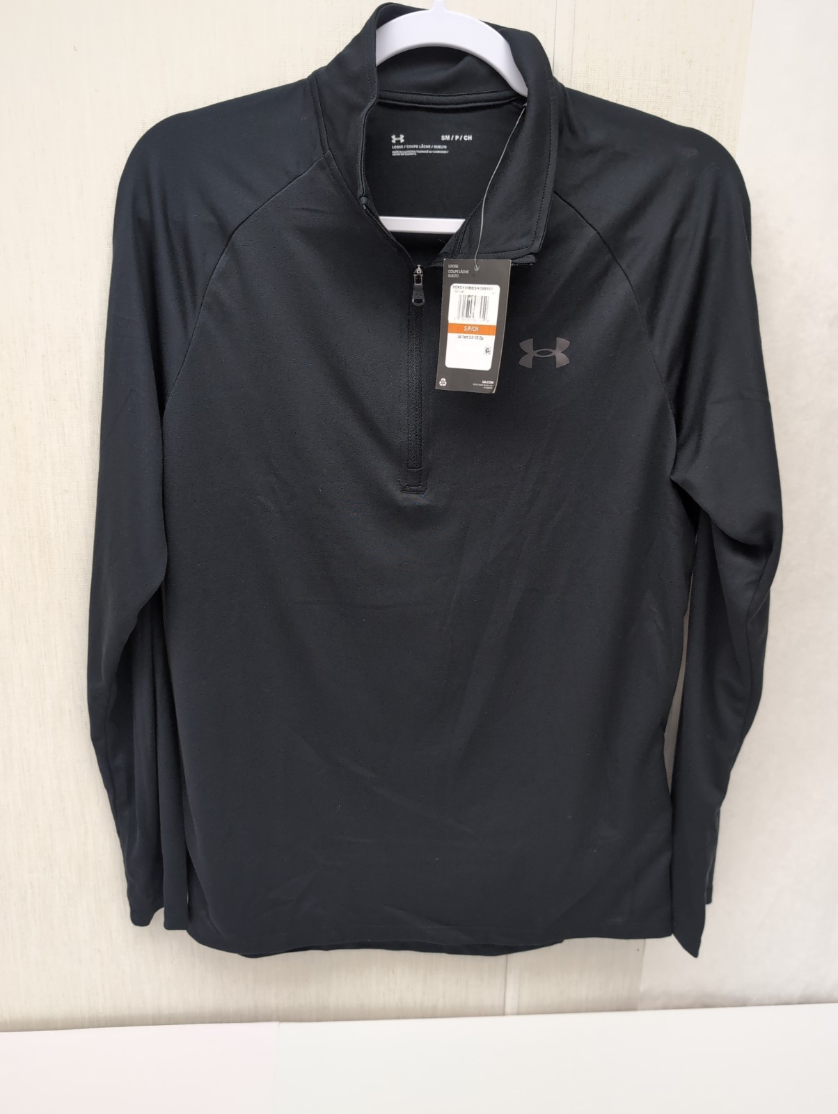 Men Under Armour Tech 2.0 1/2 Zip Sz Sm Black Long Sleeve Training Top BR0 gallery