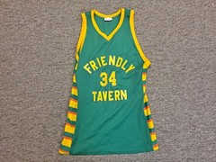 Vintage 70s Pride Medalist Basketball Jersey Friendly Tavern Sand-Knit Maker L