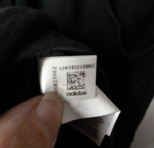 Adidas black logo racer back muscle shirt 40" chest M L EUC gallery