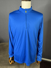Men’s Admiral Athletic Quarter-Zip Pullover Cobalt Blue VaporDraw LARGE NWT