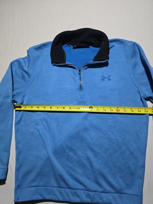 Under Armour 1/4 Zip Fleece Golf Sweater Men's M Blue 1359971 gallery