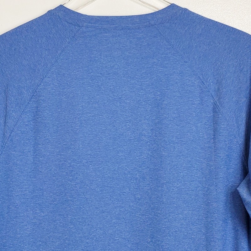 Rhone reign round neck long sleeve performance shirt ice blue heather golf sport gallery