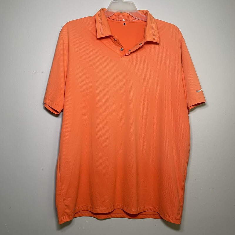 Nike Tiger Woods Collection Performance Dri-fit Polo Short Sleeve Mens XL Orange gallery